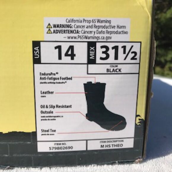 Size: 14 Steel Toe Boots Pull On Leather Oil & Slip Resistant. Herman Survivors